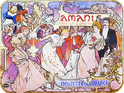 Amants Alphonse Mucha